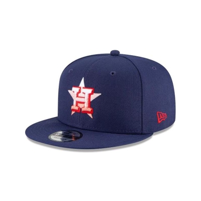 Blue Houston Astros Hat - New Era MLB Americana Fade 9FIFTY Snapback Caps USA7810652